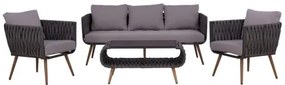ΣΕΤ ΣΑΛΟΝΙ 4ΤΜΧ ΑΛΟΥΜΙΝΙΟΥ ΜΕ WICKER ΓΚΡΙ HM5282.11