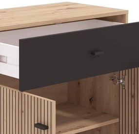 Κομότα - Μπουφές Avignon 80 2K1F2V Artisan oak  80x40x90εκ. 80x40x90 εκ.