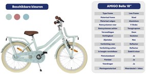 Bella 20 Inch Girls Coaster Brake Green