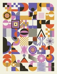 Εικονογράφηση Bauhaus Inspired Graphic Pattern Artwork Made, pressureUA