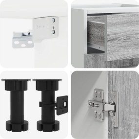 vidaXL Μονάδα κουζίνας LYON 4 pcs Γκρι Sonoma Επεξεργασμένο Ξύλο