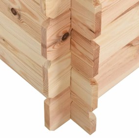 vidaXL Σπιτάκι Σκύλου 122,5x118x82,6 εκ./14 χιλ. Μασίφ Ξύλο Πεύκου