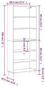 ΝΤΟΥΛΑΠΙ ΛΕΥΚΟ 69,5X32,5X180 ΕΚ. ΕΠΕΞΕΡΓΑΣΜΕΝΟ ΞΥΛΟ 3189557