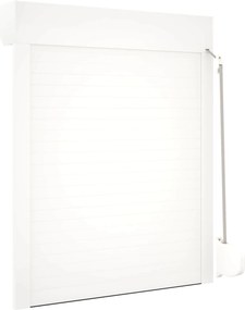 vidaXL Ρολό εισόδου Λευκός 80 x 100 cm Αλουμίνιο και Πολυουρεθάνη