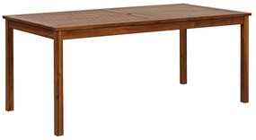 Τραπέζι εξωτερικού χώρου Riverton 656, 76x80x180cm, Καφέ, Ξύλο