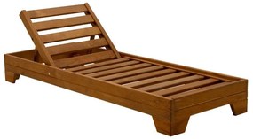 Ξαπλώστρα Sadie μασίφ ξύλο από έλατο καρυδί 70x188x22 εκ.