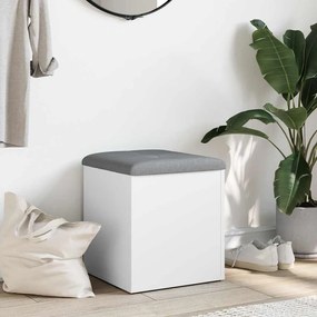 vidaXL Πάγκος Αποθήκευσης Λευκός 42x42x45 εκ. από Τεχνητό Ξύλο