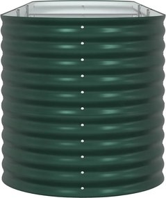 vidaXL Ανεβασμένο Κρεβάτι Πράσινο 320 x 80 x 81 cm Ατσάλι