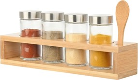 Βαζάκια Μπαχαρικών (Σετ 5τμχ) Σε Σταντ Estia Bamboo Essentials 01-28763