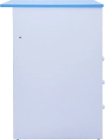 vidaXL Γραφείο Παιδικό με Ανακλινόμενη Επιφάνεια Μπλε και Λευκό