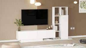 Έπιπλο Τηλεόρασης Λευκό DRIE 201.2x29.5x123.6