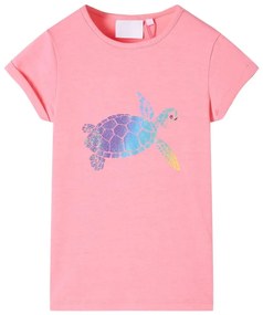 Μπλουζάκι Παιδικό Έντονο Ροζ 140 - Ροζ