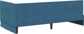 vidaXL Κρεβάτι Γωνίας Μπλε 100 x 200 cm Βελούδο