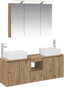 vidaXL Σετ Ντουλαπιών Μπάνιου 4 pcs Artisan Δρυς Επεξεργασμένο Ξύλο