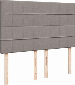 vidaXL Κρεβάτι Boxspring με Στρώμα Taupe 140x200 εκ. Υφασμάτινο