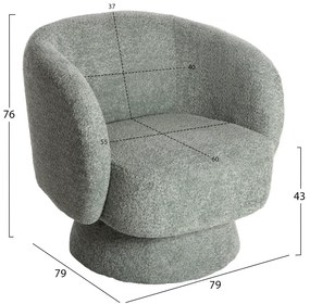 ΠΟΛΥΘΡΟΝΑ KARLEN HM9592.05 ΦΥΣΤΙΚΙ ΜΠΟΥΚΛΕ ΥΦΑΣΜΑ 78x81x77Υεκ.
