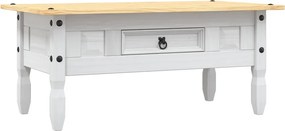 vidaXL Τραπέζι Σαλονιού Μεξικ. Στιλ Corona Λευκό 100x55x44 εκ. Πεύκο