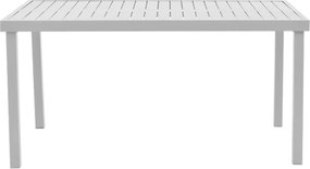 Τραπέζι Kliton pakoworld αλουμινίου λευκό 150x80x74εκ