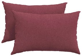 vidaXL Μαξιλάρι Καναπέ 2 pcs Κόκκινο 60 x 40 cm ύφασμα