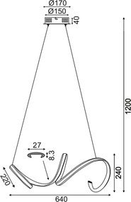 Φωτιστικό Οροφής LED Aca Cleo HM91LEDP64BR Brass