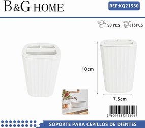 Θήκες οδοντόβουρτσας πλαστικές σε σετ 5Χ - White - 21530