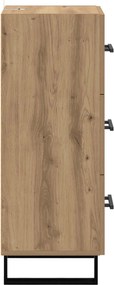 vidaXL Πλαϊνό γραφείο με συρτάρι Artisan Oak 34,5 x 34 x 90 εκ.