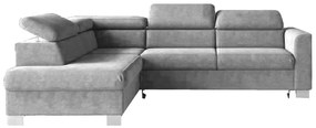 Γωνιακός καναπές κρεβάτι Felin με αποθηκευτικό χώρο, γκρι 255x191x83cm Αριστερή γωνία – BEL-TED-025