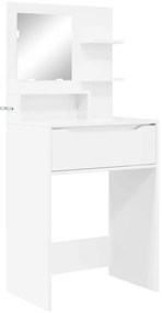 vidaXL Τραπέζια Ντυσίματος Κρεβατοκάμαρας Υψηλής γυαλάδας λευκό