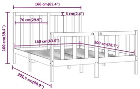 ΠΛΑΙΣΙΟ ΚΡΕΒΑΤΙΟΥ 160 X 200 ΕΚ. ΑΠΟ ΜΑΣΙΦ ΞΥΛΟ 3106843