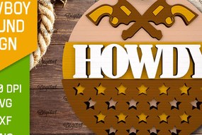 Intra απο ξύλο plywood 3mm-4mm πάχος - Στρογγυλή πινακίδα Cowboy Cut Laser Δίασταση 30x20 cm INTRAFABR-97729551