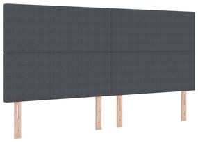 vidaXL LED Κεφαλάρι Σκούρο Γκρι 100 εκ Κορντούρα