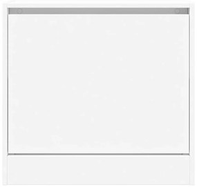 Παπουτσοθήκη Λευκή 60 x 21 x 57 εκ. από Επεξεργασμένο Ξύλο - Λευκό