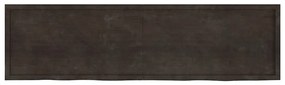 vidaXL Ράφι Τοίχου Σκούρο Καφέ 220x60x(2-4) εκ. Επεξ. Μασίφ Ξύλο Δρυός