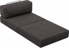 Πολυθρόνα - κρεβάτι Comfort Megapap υφασμάτινη χρώμα ανθρακί 95x95x75εκ.