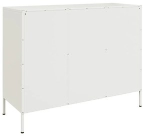 Ντουλάπι Λευκό 100,5x39x79 εκ. από Χάλυβα - Λευκό