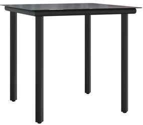 vidaXL Σετ Τραπεζαρίας Κήπου 5 τεμ. Γκρι Συνθ. Ρατάν με Μαξιλάρια