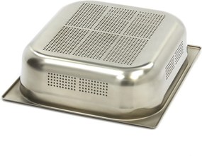 Gastronorm Container - 2/3 GN - 10cm Deep - Stainless Steel - Perforated