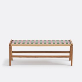 Πάγκος από ξύλο teak και ρητίνη, Bianca