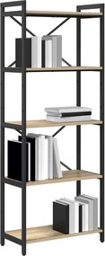 vidaXL Ράφι Βιβλίων Δρύς Sonoma 60 x 30 x 155 εκ Επεξεργασμένο ξύλο