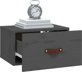 vidaXL Κομοδίνο Επιτοίχιο Γκρι 40 x 29,5 x 22 εκ.