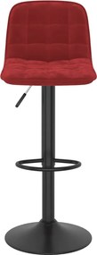 vidaXL Σκαμπό Μπαρ 2 τεμ. Μπορντό Βελούδινα