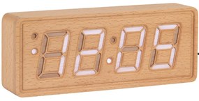 Ρολόι Επιτραπέζιο - Ξυπνητήρι Engraved KA6024WD 4,5x8cm Natural Karlsson Ξύλο