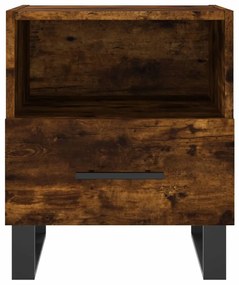 vidaXL Κομοδίνα 2 τεμ. Καπνιστή Δρυς 40 x 35 x 47,5 εκ. Επεξεργ. Ξύλο