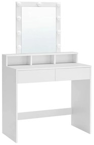Τουαλέτα Burbank 124, Άσπρο, Καθρέφτης, 75x80x40cm