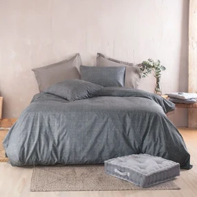 Σεντόνια Pacify (Σετ 4τμχ) Grey Ρυθμός King Size 270x290cm 100% Βαμβάκι