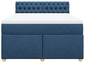 ΚΡΕΒΑΤΙ BOXSPRING ΜΕ ΣΤΡΩΜΑ ΜΠΛΕ 160X200 ΕΚ. ΥΦΑΣΜΑΤΙΝΟ 3289044