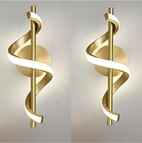 Stewehome λευκό φωτιστικό τοίχου με 2 led χωρίς μπαταρία