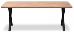 Τραπέζι &quot;MOERA&quot; από MDF/μέταλλο σε χρώμα ακακία/μαύρο 200x100x75