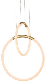 Φωτιστικό Οροφής Δίφωτο LED Aca Venus ZM31LEDP40BR Brass