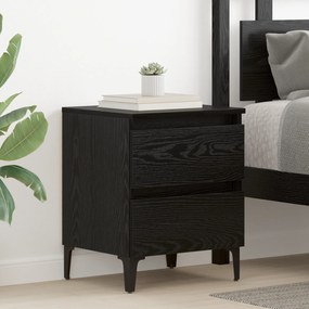 vidaXL Κομοδίνο Μαύρης Βελανιδιάς 40x35x50 εκ Ξύλου